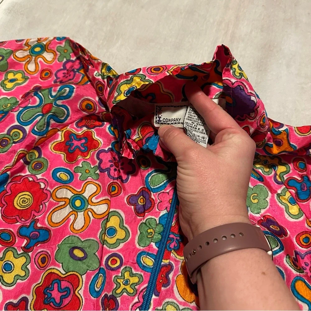 Vintage Colorful Floral Windbreaker - Picture 7 of 8